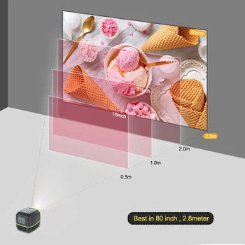 Mini Projektorius L1 Palaiko 1080p Nešiojamasis Projektorius 1000 liumenų Namų Media Player Vaikams Suderinamas Su TV Stick, nešiojamąjį kompiuterį