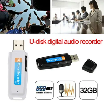 Mini U-Disko Skaitmeninio Garso Diktofonas USB 3.0 Flash Diskai Didžiausia Parama 32GB Atminties Kortelė