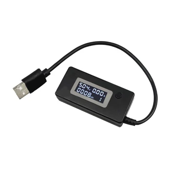 Mini USB 3V-15V LCD Ekranas Įtampa Srovės Talpa Ekranas Detektorius Mobiliojo Galia Testeris