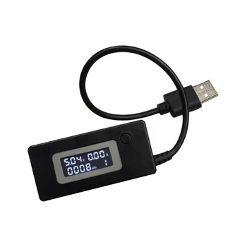 Mini USB 3V-15V LCD Ekranas Įtampa Srovės Talpa Ekranas Detektorius Mobiliojo Galia Testeris