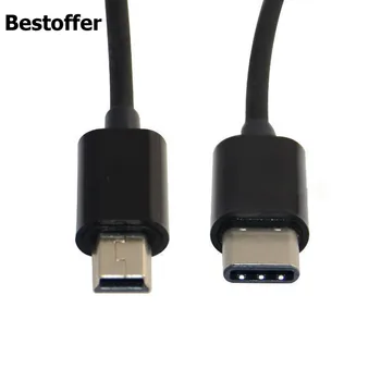 Mini USB USB-C USB Kabelis C Mini B Laido GoPro Hero 3+ PS3 Valdiklio & Mini B Prietaisų 25cm/ Juoda