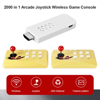 Mini Vaizdo Žaidimų Konsolės Pastatytas 2000 Klasikiniai Žaidimai su 2 Arcade Kovoti Stick Belaidžio Kovos Žaidimas Valdytojai HDMI suderinamus