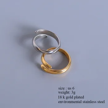Minimalistinio Blizgus Spiralės Aukso Žiedus Moterims, Vyrams, Nerūdijančio Plieno Metalo Atidaryti Žiedai, Papuošalai, Sužadėtuvių Žiedai Šalis Dovana 2021