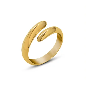 Minimalistinio Blizgus Spiralės Aukso Žiedus Moterims, Vyrams, Nerūdijančio Plieno Metalo Atidaryti Žiedai, Papuošalai, Sužadėtuvių Žiedai Šalis Dovana 2021