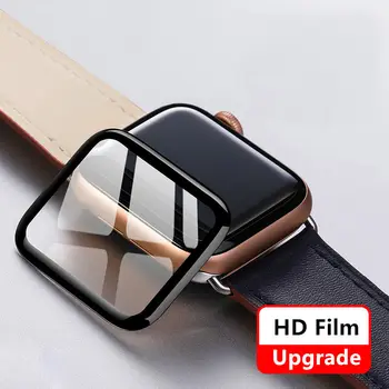 Minkšta Stiklo Apple Žiūrėti series 5 4 3 44mm 40mm 42mm 38mm 9D HD iWatch 38 42 40 44 mm Filmas 