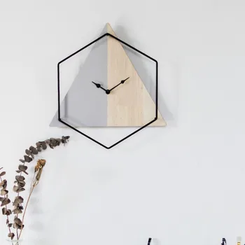 Modernaus Dizaino Sieninis Laikrodis Minimalizmas Meno Silent Geometrijos Medinis Sieninis Laikrodis Naujiena Unikali Sienų Lipdukai Namų Dekoro Kambarį 50