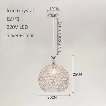 Modernus paprastumas stiliaus Interjerams Dekoruoti priedai veltiniams, vilna Lempa E27 220V LED kristalų Pakabukas Žiburiai Restoranas, 3 galvų Kabo šviesa