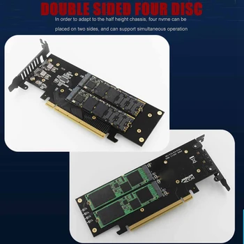 MOOL IHyper M. 2 X16 4X NVME PCIE3.0 GEN3 X16, KAD 4XNVME RAID Card PCI-E VROC Kortelės RAID Hyper M. 2X16 M2X16 4X X4 NVMEx4 RAID