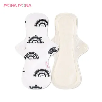 Mora Mona 5-Vnt Skalbti Panty Linijinės Mama Motinystės Menstruacijų Padas Daugkartinio Naudojimo Bambuko Pluošto Sanitarijos Padas