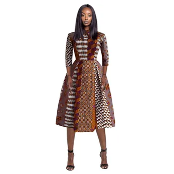 Moteriški Afrikos Spausdinti Suknelė Tradicinių Laisvalaikio Apranga, Apranga Afrikos Drabužius 2021 Sexy Back v-kaklo Afrikos Šalis Suknelės Moterims