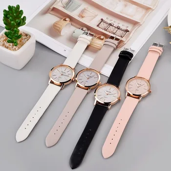 Moterų laikrodžiai prekės prabangių mados ponios žiūrėti Oda Žiūrėti moterų Moterų kvarciniai laikrodžiai montre femme A4