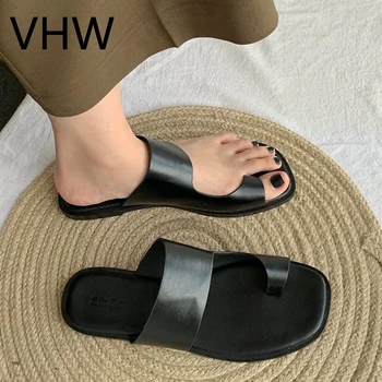 Moterų Sandalai 2021 M. Vasaros Mados Aikštė Atskirti Kojų Šlepetės Vintage Black Sandalai Moterims Vasaros Atsitiktinis Paplūdimio Ir Baseino Diržučius