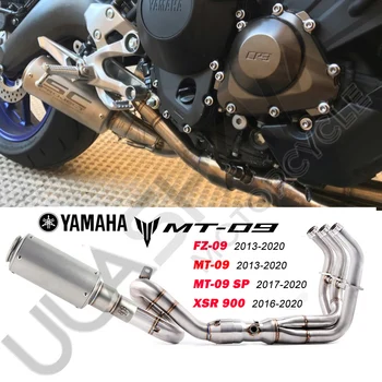 Motociklo Išmetamosios Už Yamaha MT09 FZ09 2013-2021 MT09 SP 2017-2021 XSR900 2016 m. iki 2021 m. Išmetimo Duslintuvo Vamzdis Pilnas Sistema