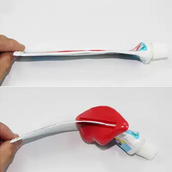 Multi-purpose Plastiko Squeezer Kūrybos Raudonų Lūpų Formos Veido Valikliu dantų Pasta Kosmetikos Vonios kambarys Plovimo Įtaisą Atsitiktine Spalva