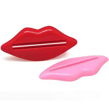 Multi-purpose Plastiko Squeezer Kūrybos Raudonų Lūpų Formos Veido Valikliu dantų Pasta Kosmetikos Vonios kambarys Plovimo Įtaisą Atsitiktine Spalva