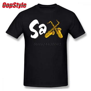 Muzikos instrumentų Sax T-Shirt Vyrams Plius Dydis Medvilnės Komandos Marškinėliai, 4Xl 5Xl 6Xl Camiseta