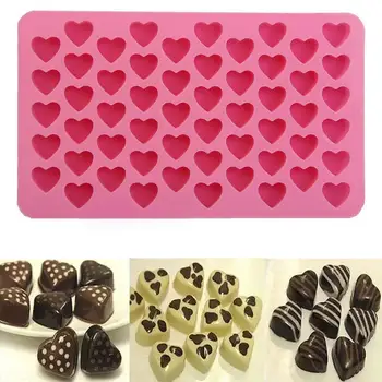 Namų Silikono 55 mini Širdies Pyragas, Šokoladas Slapukai Kepimo Formos Ledo Kubelių Muilo Pelėsių Dėklas Virtuvės maisto ruošimo Įrankiai