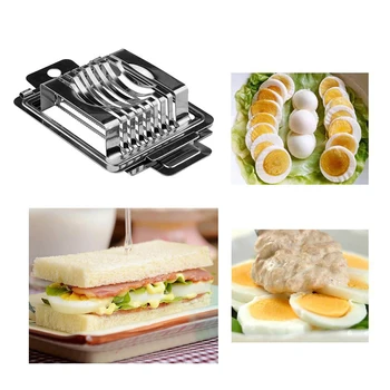 Namų Virtuvėje Kiaušinių Cutter Nerūdijančio Plieno Virtas Kiaušinis Slicer Skyriuje Pjovimo Viela Kiaušinių Slicer Kietai Virtų Kiaušinių Virtuvės Įrankiai