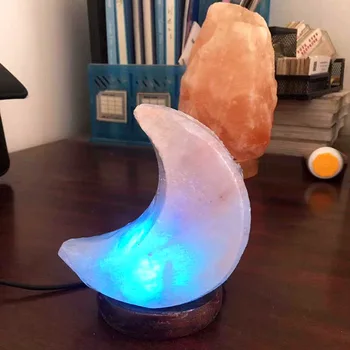 Natūralios Himalajų Kristalų Druska LED 7 Spalva Keičiasi USB Lempos Naktį Šviesos Lašas Laivybos Himalajų Druskos Lempos