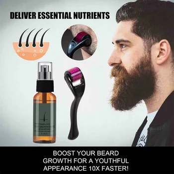 Natūralus Vyrų Barzdos Augimo Esmė Spray Plaukų Slinkimas Gydymo Kondicionierius, Sutvarkyta Greitai Barzda Stipriklis Priežiūros Barzda Auga