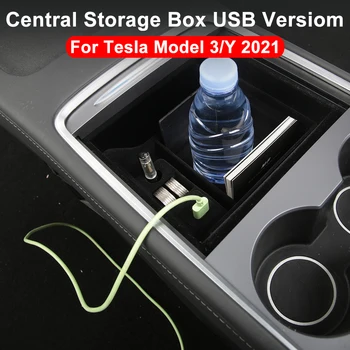 Nauja 2021 Tesla Model3 / Y HUB Tesla Model 3 Priedai USB Skirstytuvo Hub Docking Station Greitis Max Hub Extender Įkroviklis