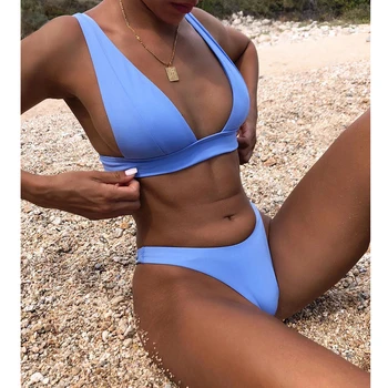 Nauja Seksuali Bikini 2021 Vientisų maudymosi kostiumėlis Moterims maudymosi Kostiumėliai, Push Up Bikinis Nustatyti Brazilijos Maudymosi Kostiumą Vasaros Paplūdimio Drabužiai Plaukimo Kostiumas XL