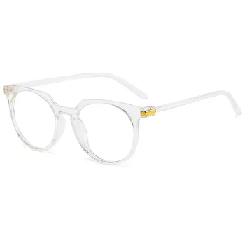 Nauja skaidri Rodyklių Paprasto akinius PC paprasto stiklo akiniai derliaus akinių apvalus rėmo akiniai Dekoratyviniai stiklai