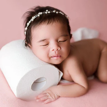 Naujagimio Fotografijos Rekvizitai Baby Girl Plaukų Aksesuarų, Perlai Lankelis Kūdikių 