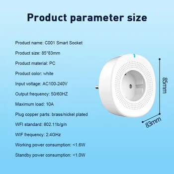Naujas 10A ES WiFi Smart Kištukinis Adapteris Belaidis Nuotolinio Valdymo Balsu Maitinimo Lizdas, Laikmatis, Alexa, Google Namuose
