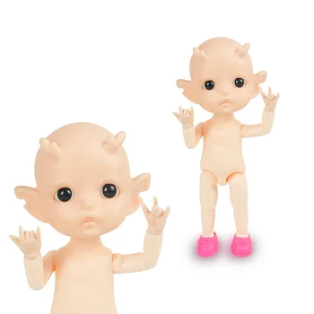 Naujas 13 Kilnojamojo Sąnarių 16cm Bjd Doll ir 7 Gestai Gali Pakeisti Dress Up Nuogas Kūdikis Žaisti Namuose Žaislas Mergina 1/12 