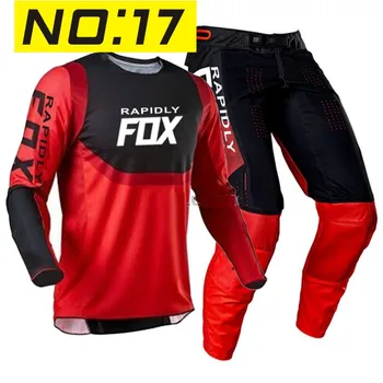 NAUJAS 2021 GREITAI FOX 180/360 Combo motocross pavara nustatyti mx jersey kelnės motociklų aprangos mtb enduro automobilių lenktynių kostiumas Off Road