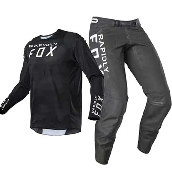 NAUJAS 2021 GREITAI FOX 180/360 Combo motocross pavara nustatyti mx jersey kelnės motociklų aprangos mtb enduro automobilių lenktynių kostiumas Off Road