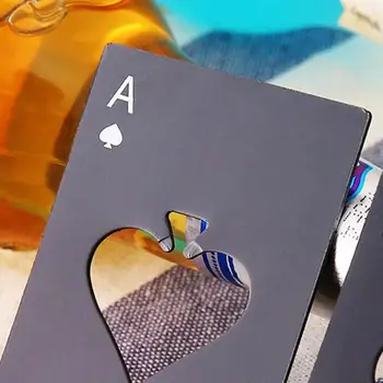 Naujas Ace Of Spades Žaisti Kortelės formos Nerūdijančio Plieno Butelio Atidarytuvas Kamščiatraukis Šalinimo Lengva Praktinių Vyno Atidarytuvas Už Baro Virtuvė
