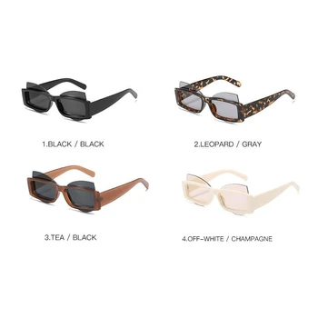 Naujas cool asmenybės dizaino dėžutė akiniai nuo saulės tendencijos mados gatvė cat eye akiniai UV400 atsitiktinis laukinių akiniai nuo saulės moterims