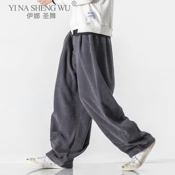 Naujas Kimono vyriškos Laisvalaikio Kelnės Streetwear Haremo Kelnės Mados Ilgas Kelnes Laisvas Vyras Sweatpants Harajuku Stiliaus Kimono Kelnės