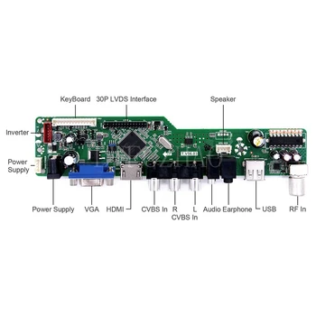 Naujas TV56 Rinkinys LTN141P4-L01 LTN141P4-L02 LTN141P4-LTN141P4 L03-L04 TV+HDMI+VGA+AV+USB LCD LED ekrano Valdiklio plokštės Tvarkyklės