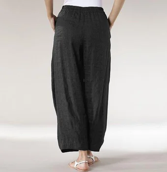 Naujausias moterys medvilnės, lino kelnės plius dydis 5XL negabaritinių aukštos kokybės lady kelnės geros drabužių atsitiktinis oversea originalus dizainas