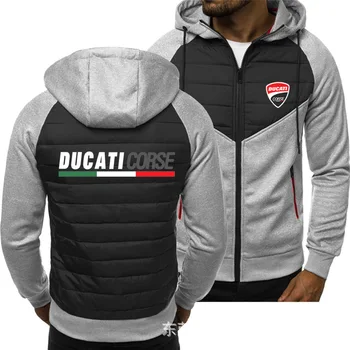 Nauji vyriški spausdinti Ducati motociklo striukė logotipu atsitiktinis mados Harajuku aukštos kokybės striukė prekės hip-hop ' vyriški drabužiai