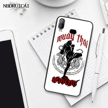 NBDRUICAI Muay Thai Kovos Bokso Black Soft Shell Telefono dėklas 