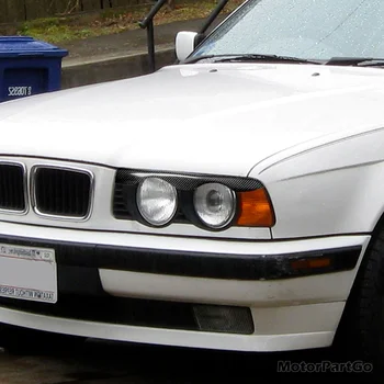 Nekilnojamojo Crabon Pluošto žibintas Vokų Antakių Padengti Apdaila 1pair BMW E34 E36 1988-1996