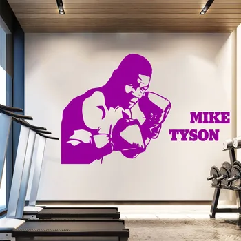 Nemokamas Pristatymas 85X130 DIDELIS DYDIS Mike Tyson Bokso Kovos Sporto Nuimamas Siena Lipdukas Meno Decal Berniukas Kambario Dekoro KW-326