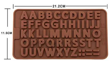 Nemokamas pristatymas Raidžių Alfabetą Silikono Tortas Topper Pelėsių Šokoladas Minkštas Slapukus Ledo Pelėsių