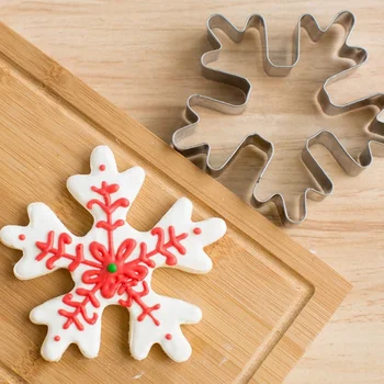 Nerūdijančio Plieno 3D Minkštas Kalėdų Snaigės Formos Slapukus Cutter Sausainių Antspaudas Pelėsių Kalėdų 