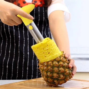 Nerūdijančio Plieno Ananasų Skustukas Cutter Lengva Vaisių Parer Pjovimo Įrankis Namų Virtuvėje Vakarų Restoranas Priedai Namų