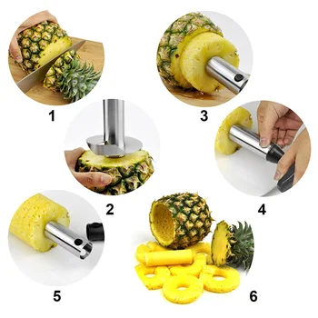 Nerūdijančio Plieno Ananasų Skustukas Cutter Vaisių Peilis Peilis Spirale Ananasų Pjovimo Staklės Lengva Naudoti Virtuvės Reikmenys