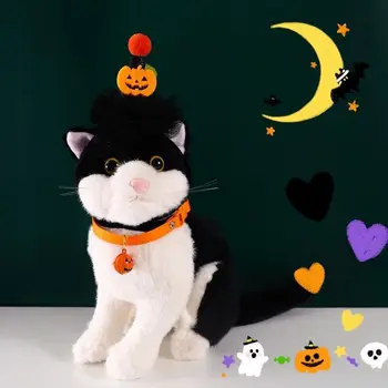 Newest Halloween Cat Hat Puppy Collar Style Three-Dimensional Hat Black Party Ghost Pumpkin Hat Popular Dog Rabbit Hat Cat Suppy