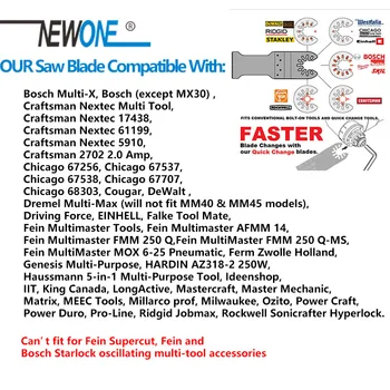 NEWONE HCS Greito Atleidimo Virpesių pjauti Electric Multi-tools 10*40mm 20*40mm Pjūklų Priedai PVC/Mediena