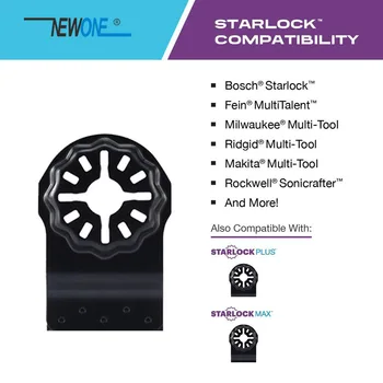NEWONE Starlock HCS10*40mm Virpesių pjauti Multitool Renovator Medienos apdirbimo ir Plastiko Pjovimo 20*40mm Starlock Peiliukai