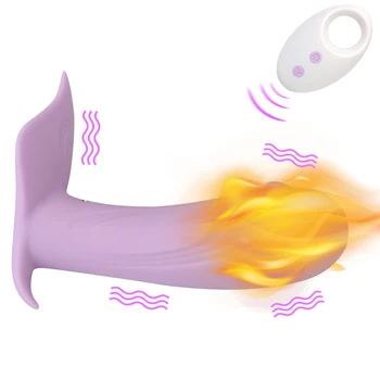 Nešiojami Dildo Vibratorius, Sekso Žaislai, skirtas Moters Klitorio Makšties G taško Stimuliacija Nuotolinio Valdymo Šildymo 10 Greitis
