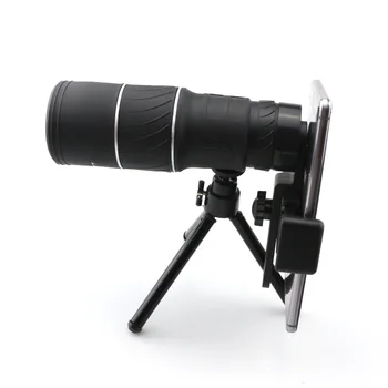 Nešiojamų 16 X 52 Aukšto Per Žiūronus, Teleskopą Monokuliariniai 66 / 8000M Plastikinės Lauko Žiūronai Black Lauko Sporto Teleskopas